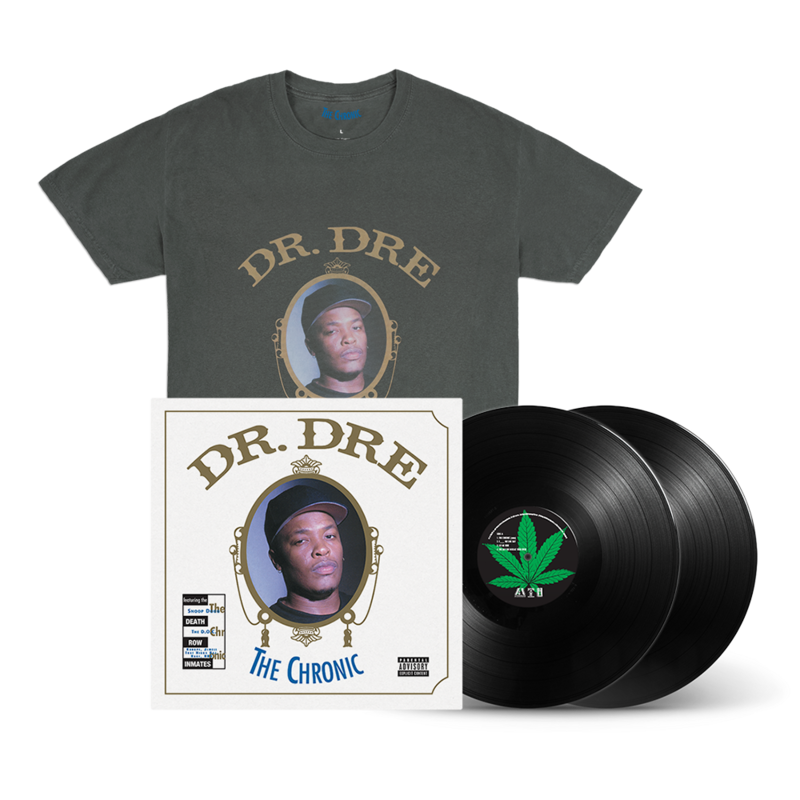 The Chronic von Dr. Dre - LP + T-Shirt (Off Black) jetzt im Stoked Store