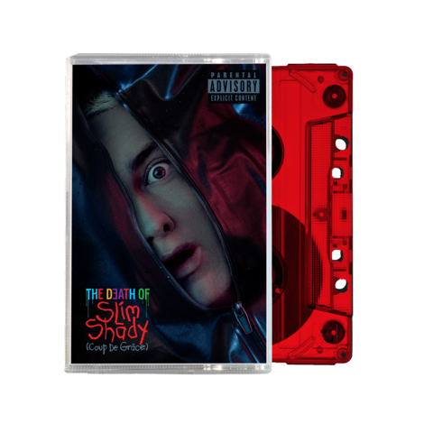 The Death of Slim Shady (Coup de Grâce) von Eminem - Red Translucent Cassette (D2C Exclusive) jetzt im Stoked Store
