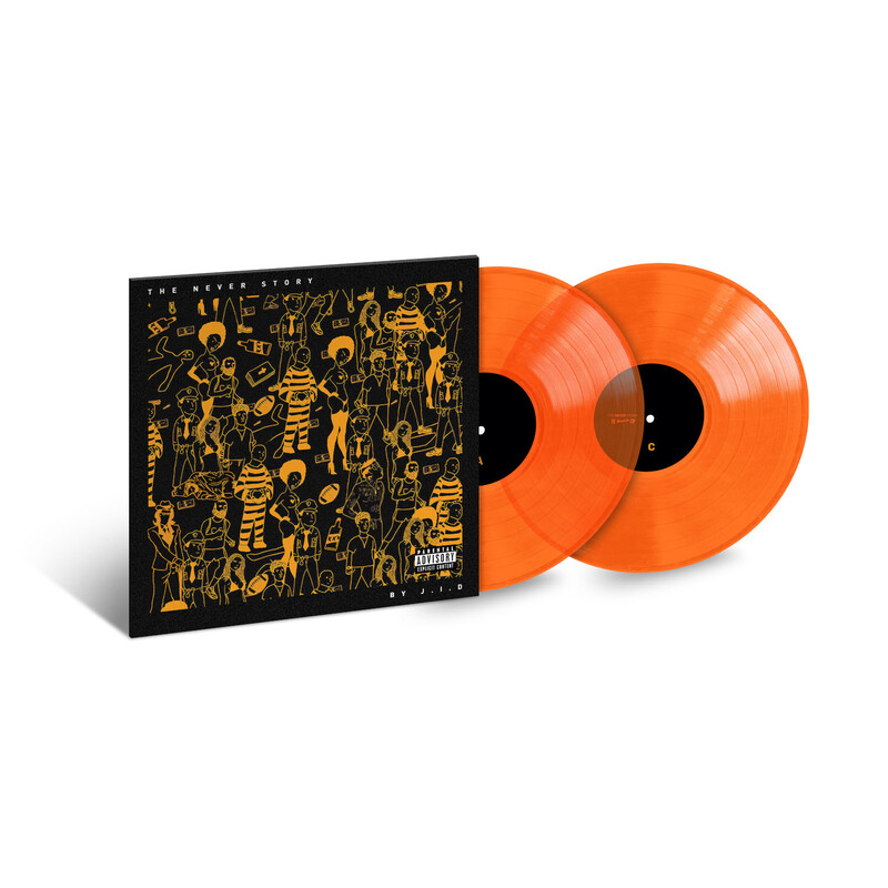 The Never Story by JID - Ltd. Orange Colour Vinyl - shop now at Stoked store